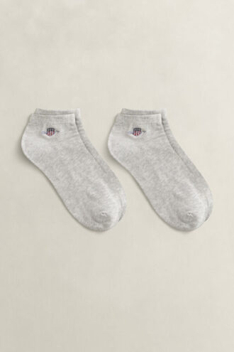 Conjunto de 2 pares de meias curtas com emblema