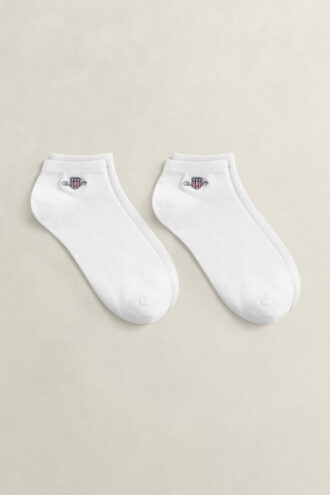 Conjunto de 2 pares de meias curtas com emblema