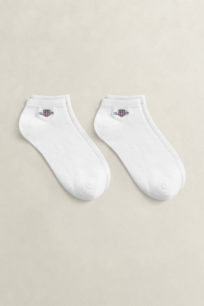 Conjunto de 2 pares de meias curtas com emblema