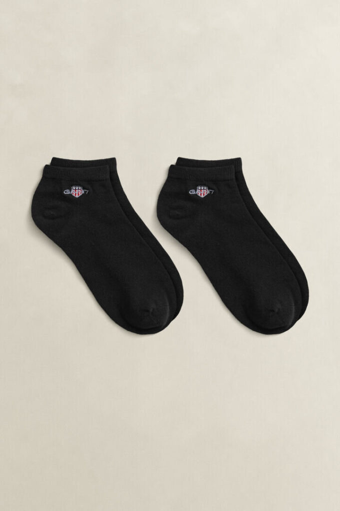 Conjunto de 2 pares de meias curtas com emblema