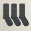 Conjunto de 3 pares de meias de algodão mercerizado