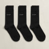 Conjunto de 3 pares de meias de algodão mercerizado