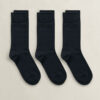 Conjunto de 3 pares de meias de algodão mercerizado