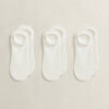 Conjunto de 3 pares de meias de cano curto com nervuras