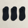 Conjunto de 3 pares de meias de cano curto com nervuras