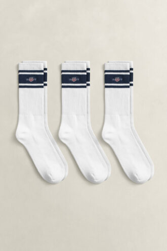 Conjunto de 3 pares de meias desportivas com escudo