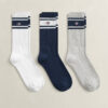 Conjunto de 3 pares de meias desportivas com escudo