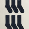 Conjunto de 6 pares de meias de algodão macio