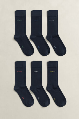 Conjunto de 6 pares de meias de algodão macio