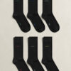 Conjunto de 6 pares de meias de algodão macio