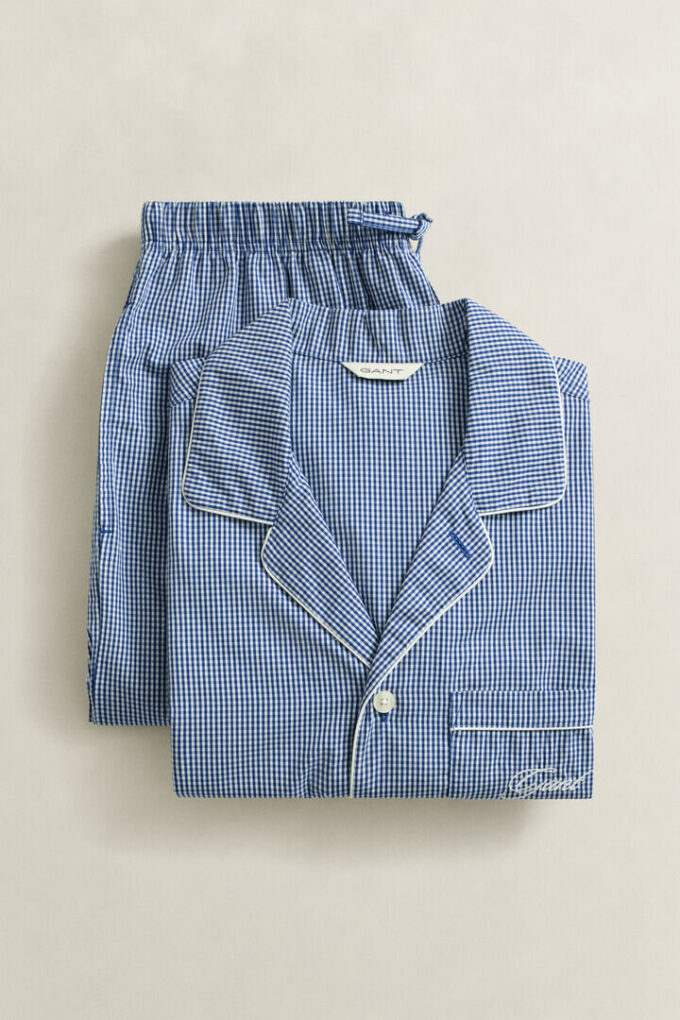 Conjunto de pijama em popeline xadrez