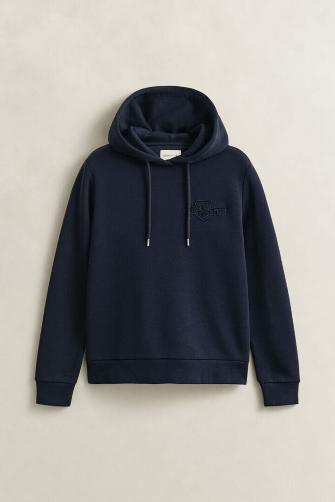Hoodie com emblema tonal