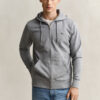 Hoodie com fecho e escudo