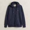 Hoodie com fecho e escudo