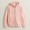Hoodie com fecho e escudo
