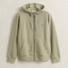 Hoodie com fecho e escudo