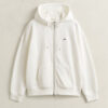Hoodie com fecho e escudo