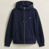 Hoodie com fecho e escudo