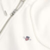 Hoodie com fecho e escudo