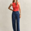 Jeans de algodão e linho