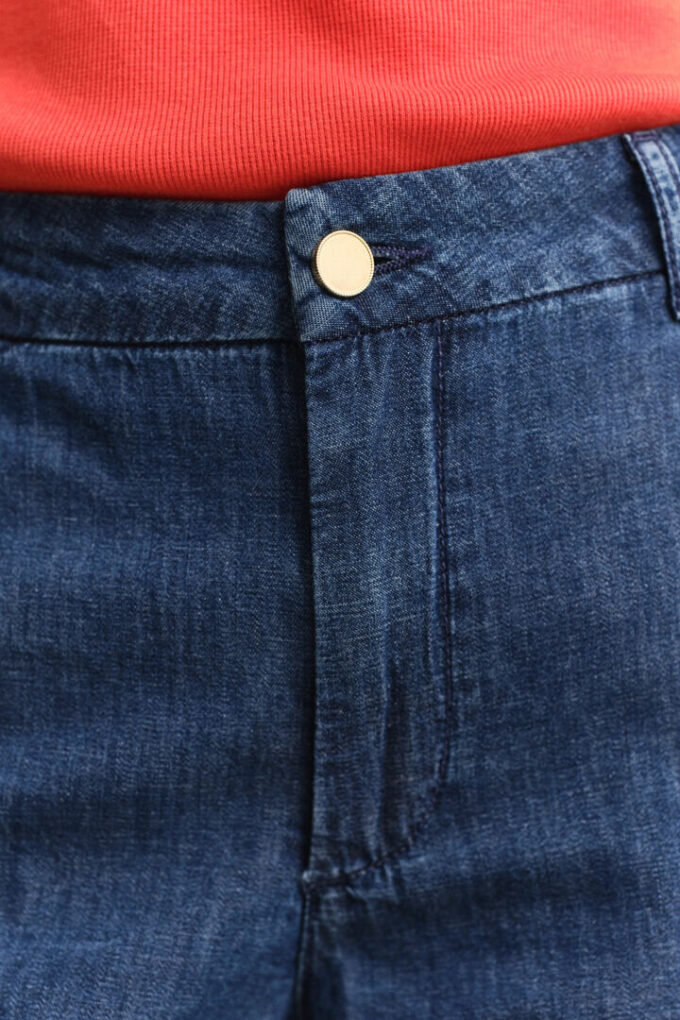 Jeans de algodão e linho