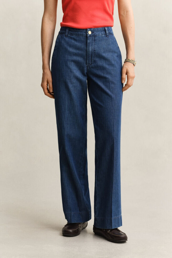 Jeans de algodão e linho