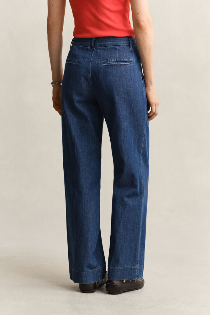 Jeans de algodão e linho