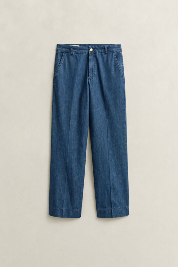 Jeans de algodão e linho