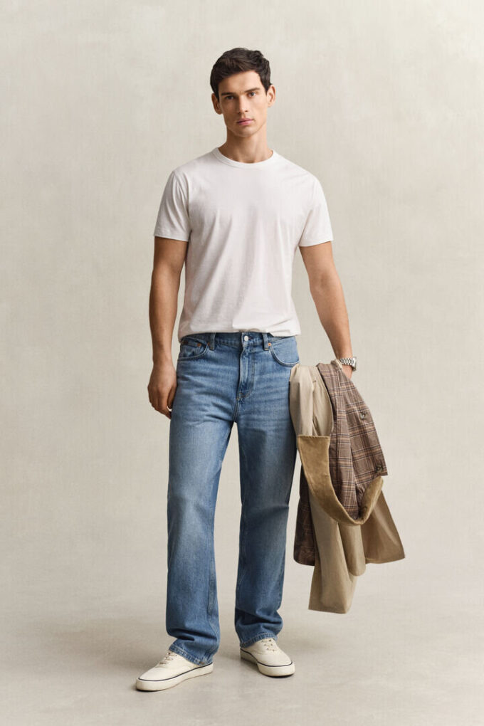 Jeans de corte reto