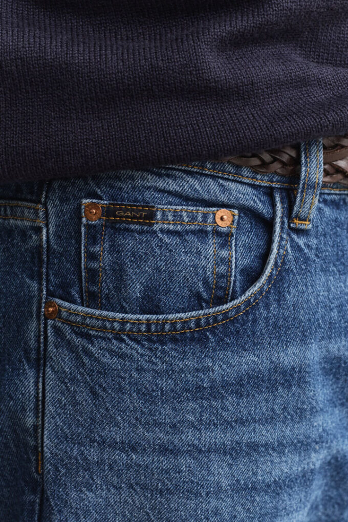 Jeans de corte reto