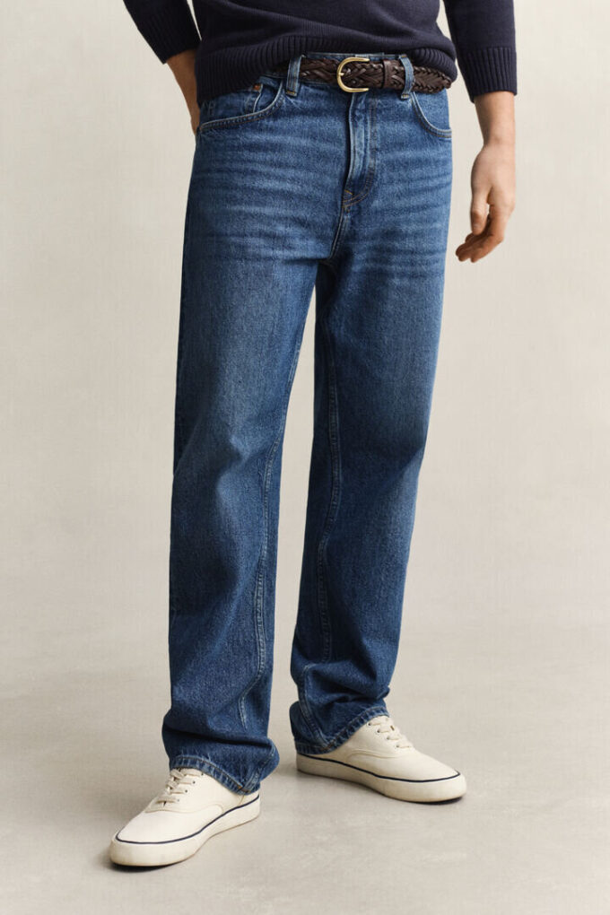 Jeans de corte reto