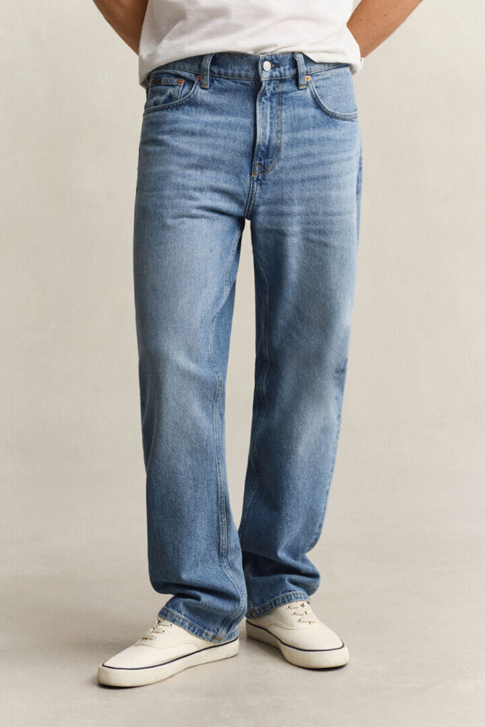 Jeans de corte reto