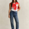 Jeans de perna reta elásticos Jeans de perna reta elásticos