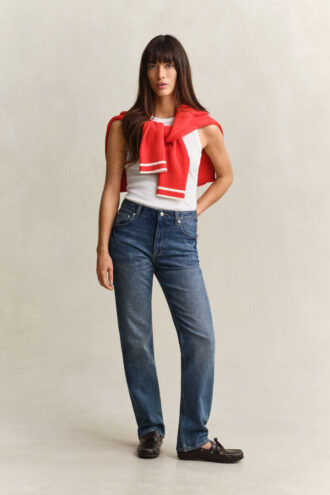 Jeans de perna reta elásticos