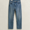 Jeans de perna reta elásticos Jeans de perna reta elásticos