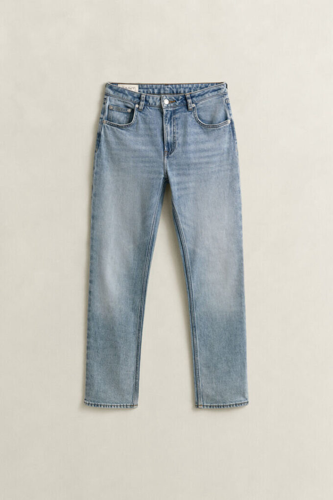 Jeans de perna reta elásticos