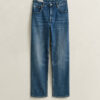 Jeans de perna reta elásticos Jeans de perna reta elásticos