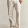 Jeans em corte reto, cor cru