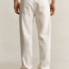 Jeans em corte reto, cor cru