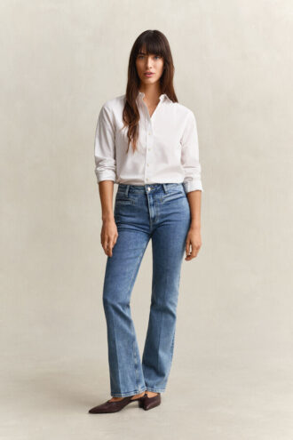 Jeans largos com monograma
