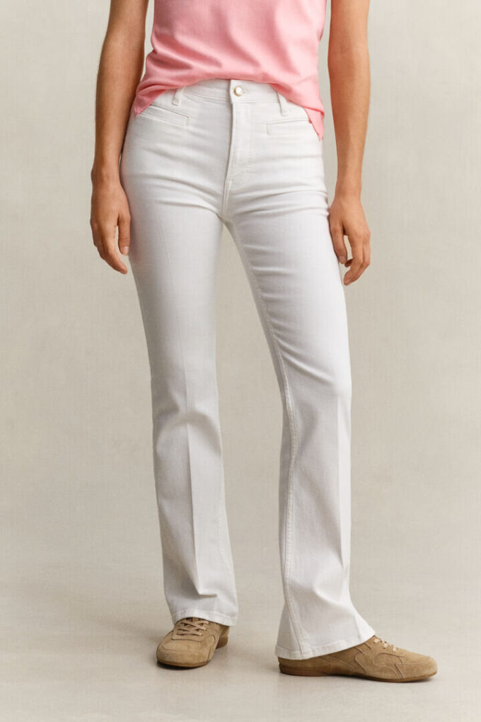 Jeans largos com monograma