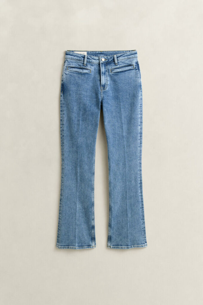 Jeans largos com monograma