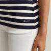 T-shirt com canelado às riscas