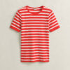 T-shirt com canelado às riscas