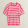 T-shirt com canelado às riscas