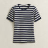 T-shirt com canelado às riscas