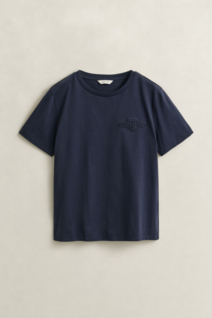 T-shirt com emblema tonal