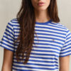T-shirt com escudo às riscas