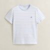 T-shirt com escudo às riscas
