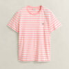 T-shirt com escudo às riscas